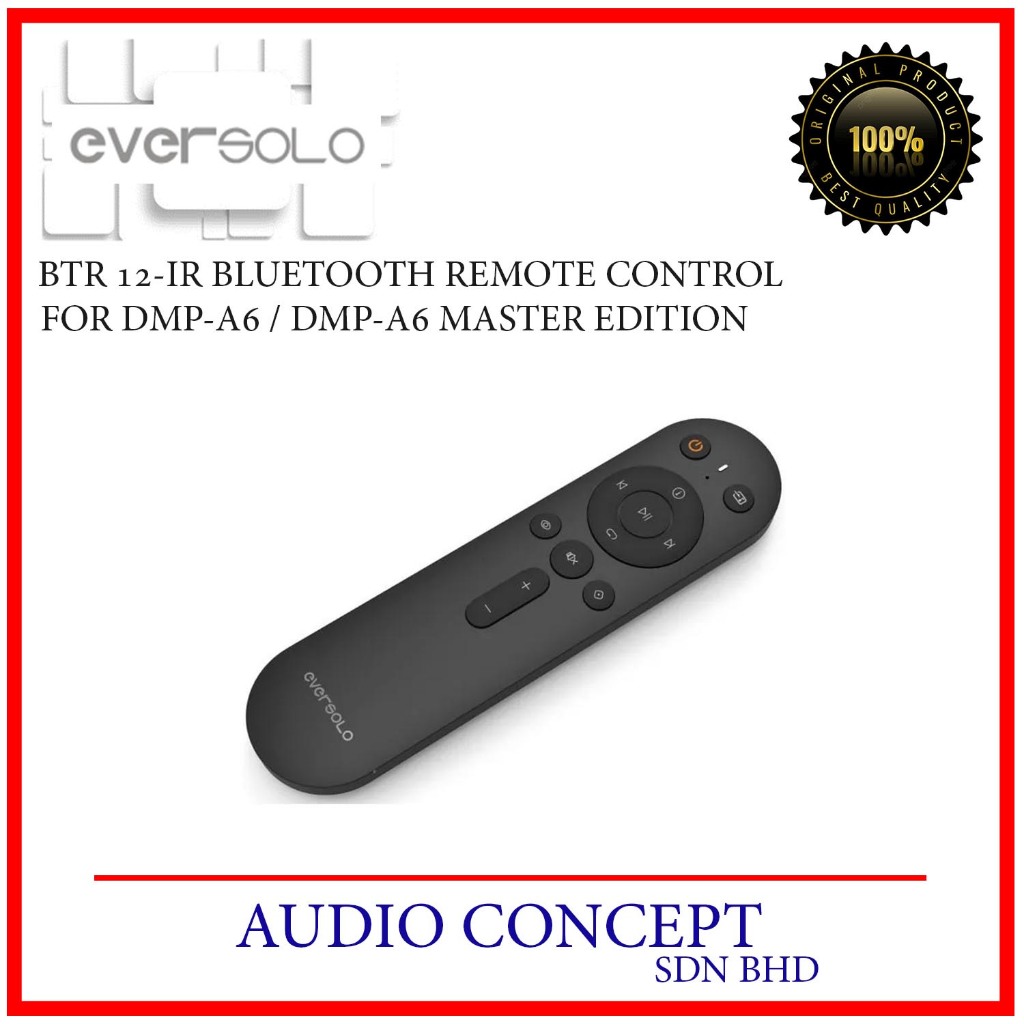 Eversolo BTR 12-IR Bluetooth Remote Control For DMP-A6 / DMP-A6 Master ...