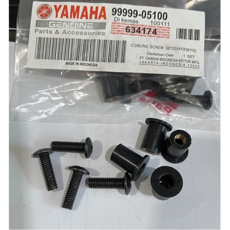 100% ORIGINAL -SCREW Y125 LC135 V4 NVX 155 R15 R25 NVX155 SKRU COWLING ...