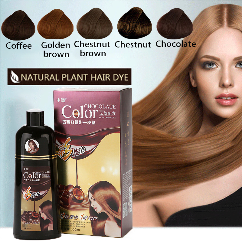 Natural Hair Coloring Shampoo Hair Dye Colour Shampoo Long-Lasting