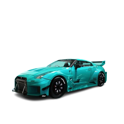 1/64 TimeMicro Nissan GTR LBWK Tiffany Blue Car Model Diecasts | Shopee ...