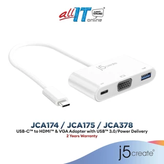 J5create USB-C Type-C to HDMI / VGA Multi Display Converter with USB 3.0 JCA175 | j5create JCA174 | j5create JCA378