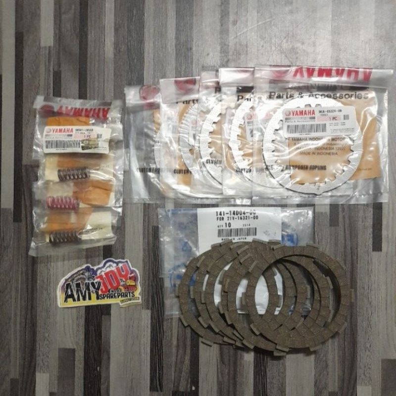 RXZ CLUTCH PLATE FCC JAPAN + IRON PLATE ORIGINAL + SPRING CLUTCH 4PCS