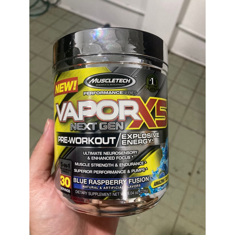 (clumpy powder, serbuk berketul sikit) muscletech vapor x5 powerful pre