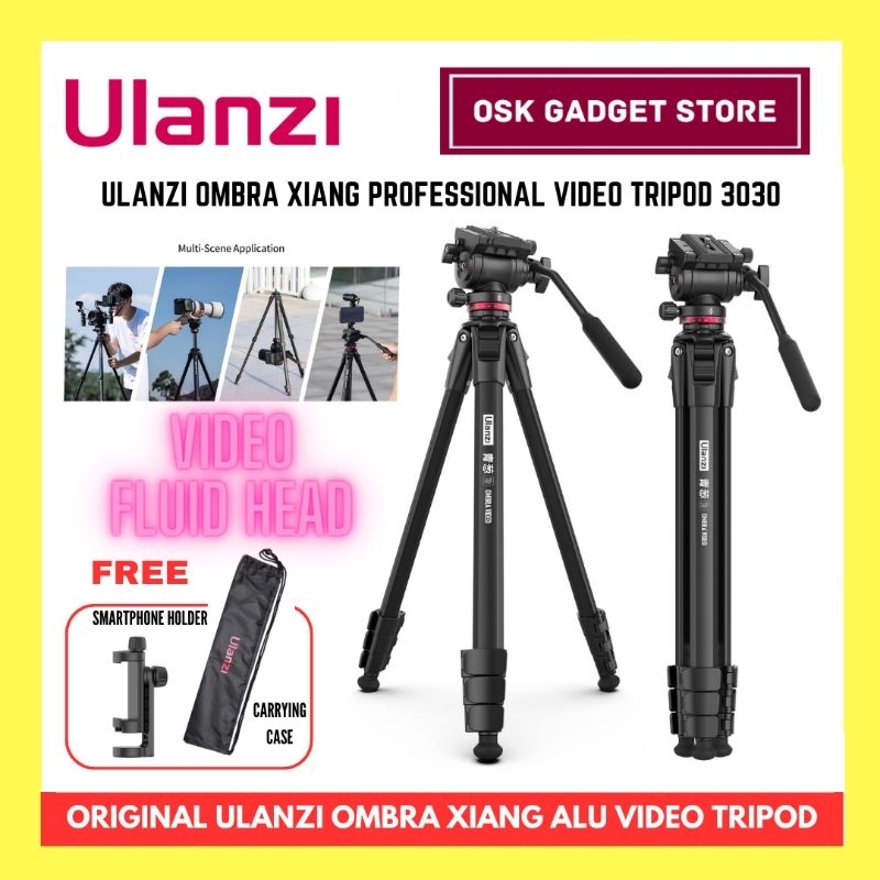 Ulanzi Ombra Xiang Professional Fluid Head Video Travel Tripod 3030 ...