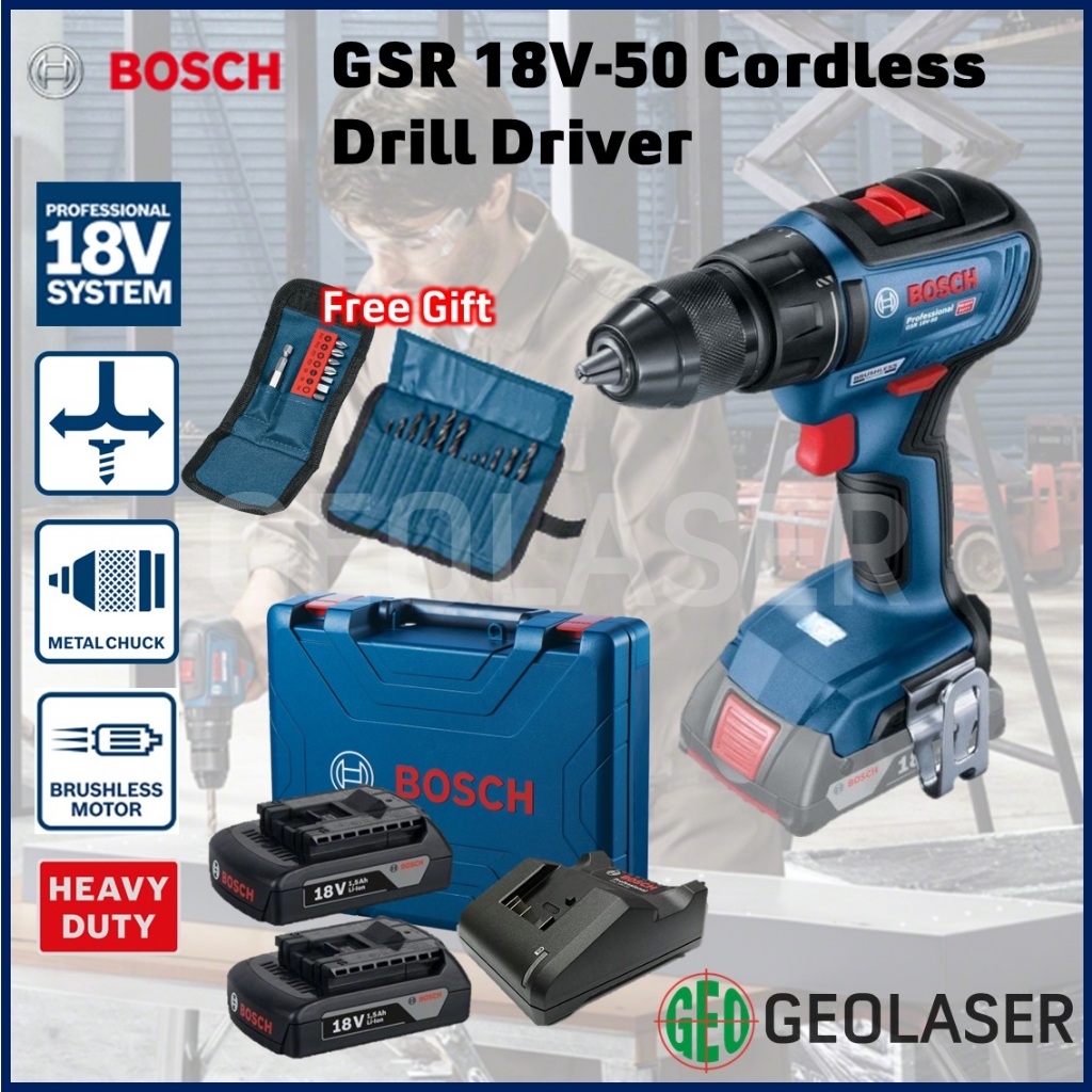 Bosch 18V Cordless Drill/Driver GSR 18 V-50 Malaysia 