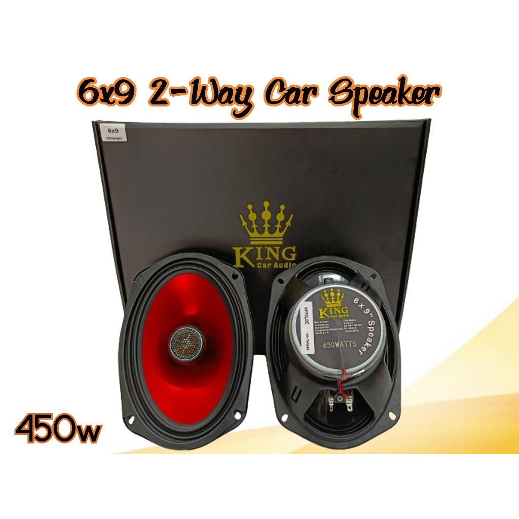 KING Car Audio 6x9" Inch 2Way Speaker 450Watts (Wira / Saga / Altis / Vios / Camry) Shopee