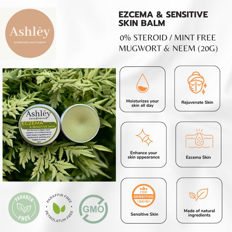 Ashley Eczema Balm Mugwort Neem Eczema Cream Psoriasis Dry
