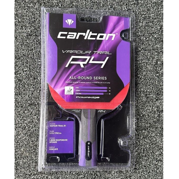 Carlton Vapour Trail R4 Table Tennis Ping Pong Bat ITTF Approved ...