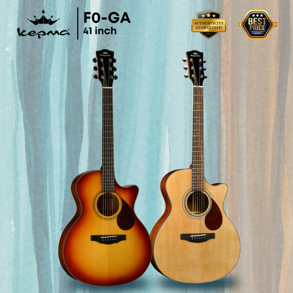 Kepma F0-GA Elite Series 41 inch Solid Top Grand Auditorium Acoustic ...