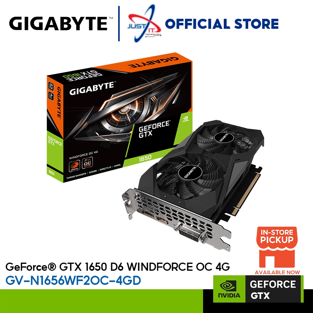 Gigabyte GV N1656Wf2OC 4GD Geforce GTX1650 4GB DDR6 128Bit