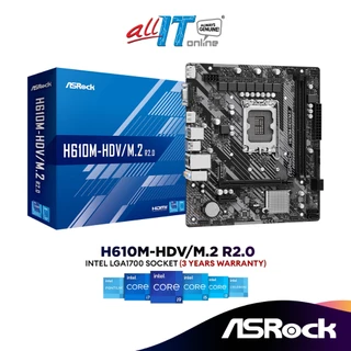 Asrock H610M-HDV/M.2 R2.0 Micro ATX (mATX) Intel Motherbaord | Intel LGA1700 Socket