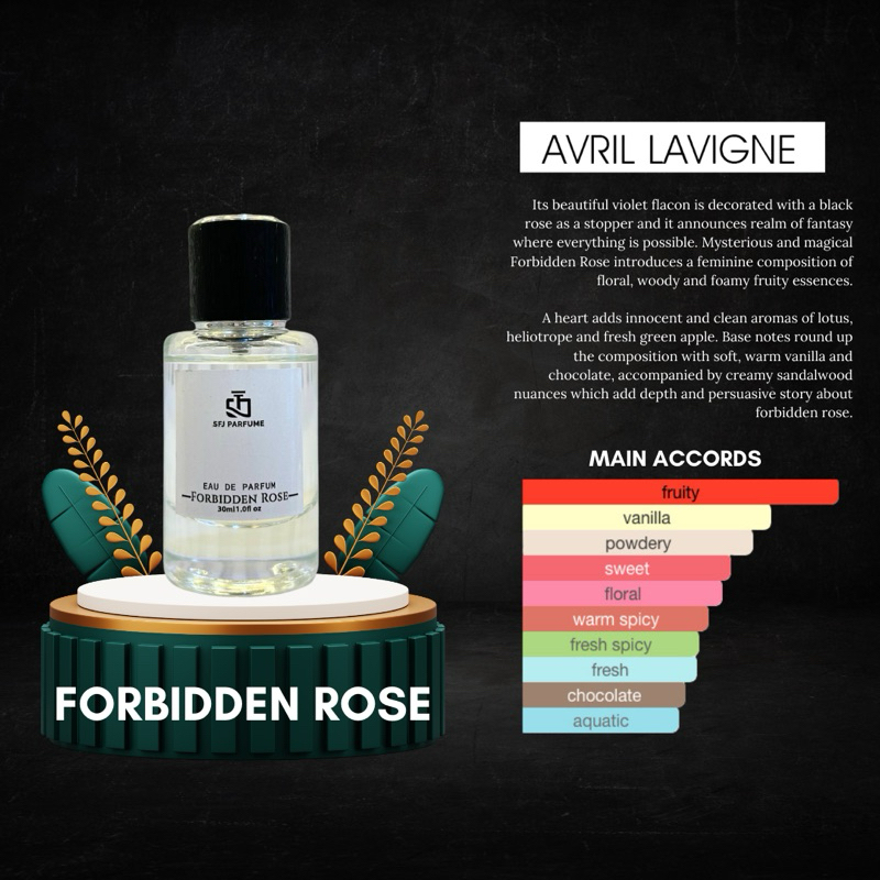 INSPIRED BY AVRIL LAVIGNE FORBIDDEN ROSE EDP PERFUME, PERFUME LONG