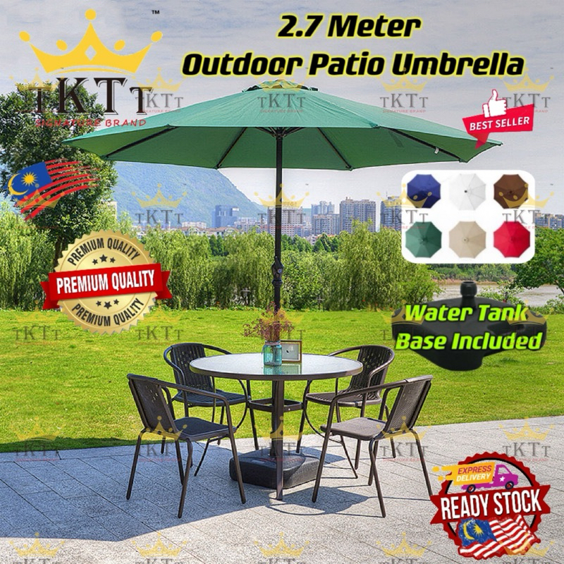 TKTT 2.7M Patio Outdoor Garden Umbrella Starbuck Round Market Pool