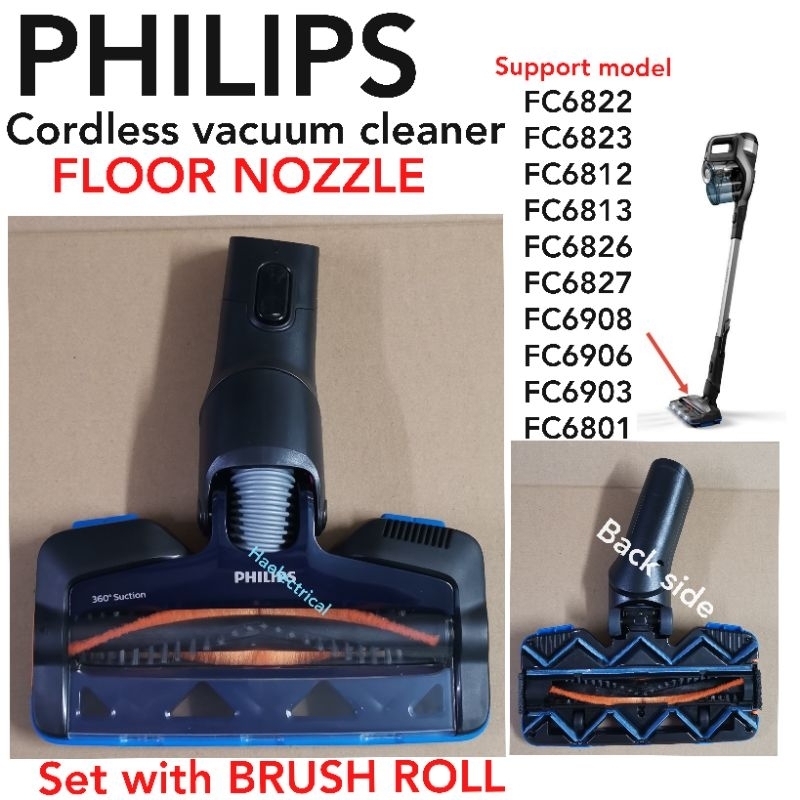Philips cordless vacuum cleaner floor nozzle with brush roll FC6822