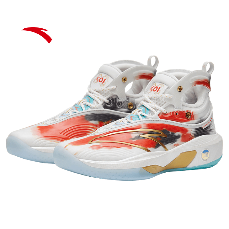 ANTA Men KOI Basketball ShoesWhite/Red/Black Shopee Malaysia