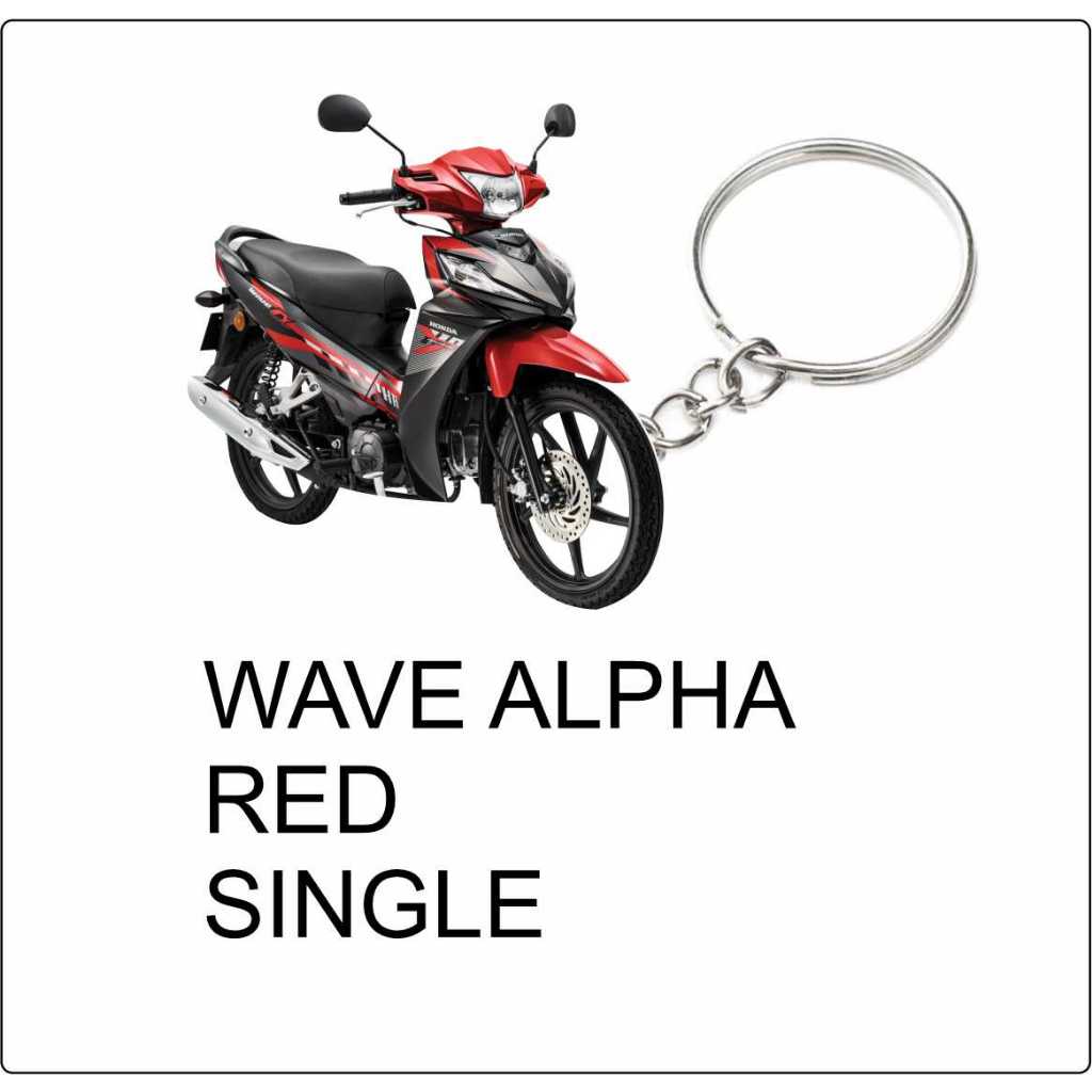 honda wave alpha red 110 keychain 2d | Shopee Malaysia