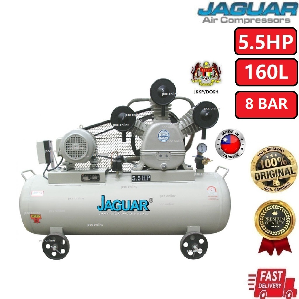 JAGUAR RT-80 Air Compressor|Compressor Angin 5HP 160L 8Bar (3 Phase ...