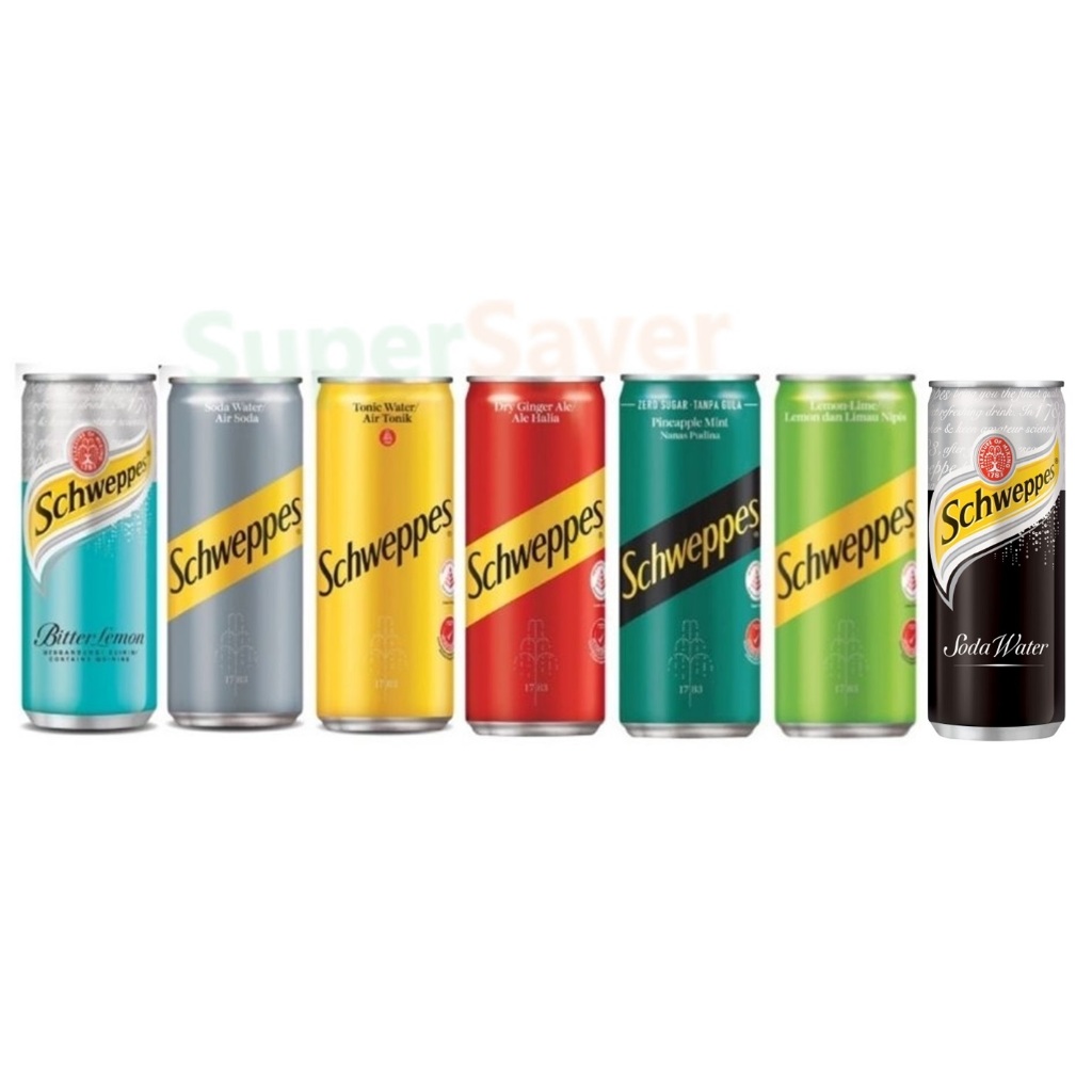 Schweppes Mixers (320ml) Soda Water / Tonic Water / Lemon Lime /Dry