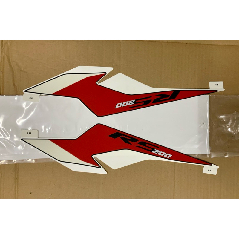 MODENAS BAJAJ PULSAR RS200 KIT DCL COWL SEAT RE STICKER (ORIGINAL) Shopee Malaysia