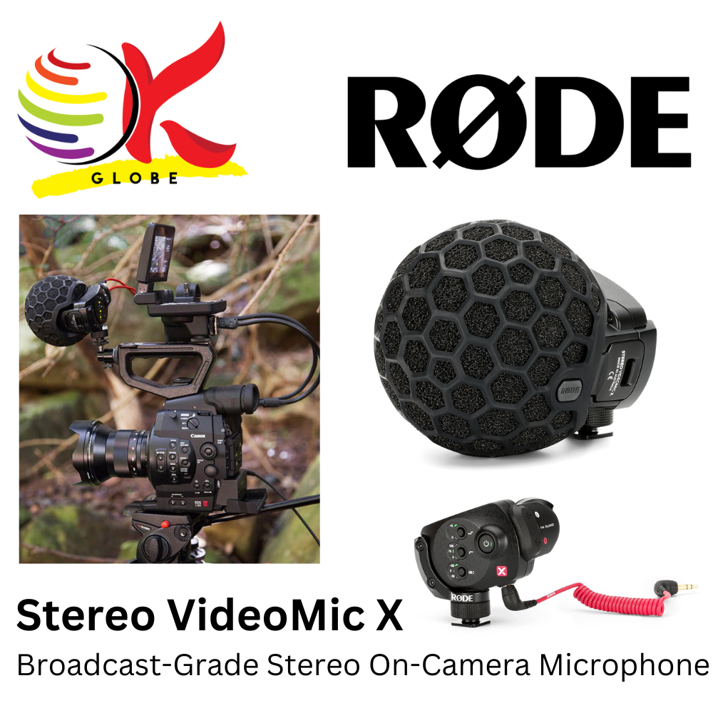 RODE STEREO VIDEOMIC X BROADCASTGRADE STEREO ONCAMERA MICROPHONE WITH X/Y STEREO RECORDING AND