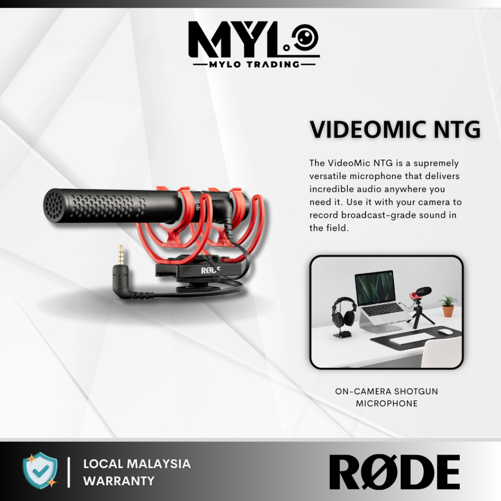 Rode VideoMic NTG VNTG Hybrid Analog/USB CameraMount Shotgun