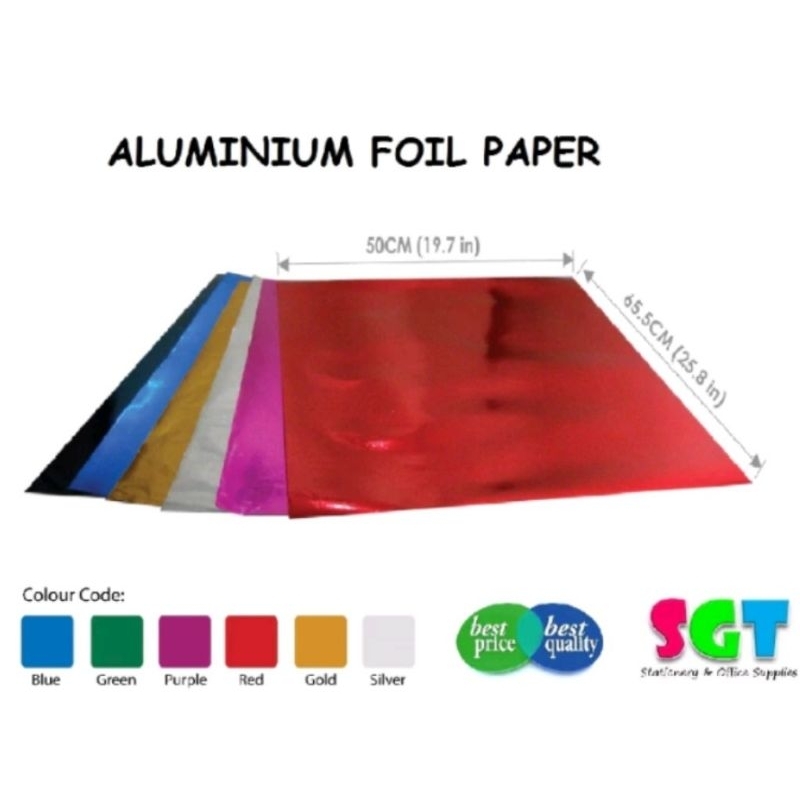 Aluminium Foil Paper ( 50cm x 65.5cm ) Shopee Malaysia