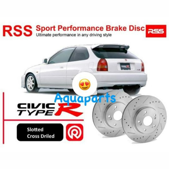 HONDA CIVIC EK9 TYPE R 282MM RSS SPORT FRONT BRAKE DISC ROTOR / BRAKE ...