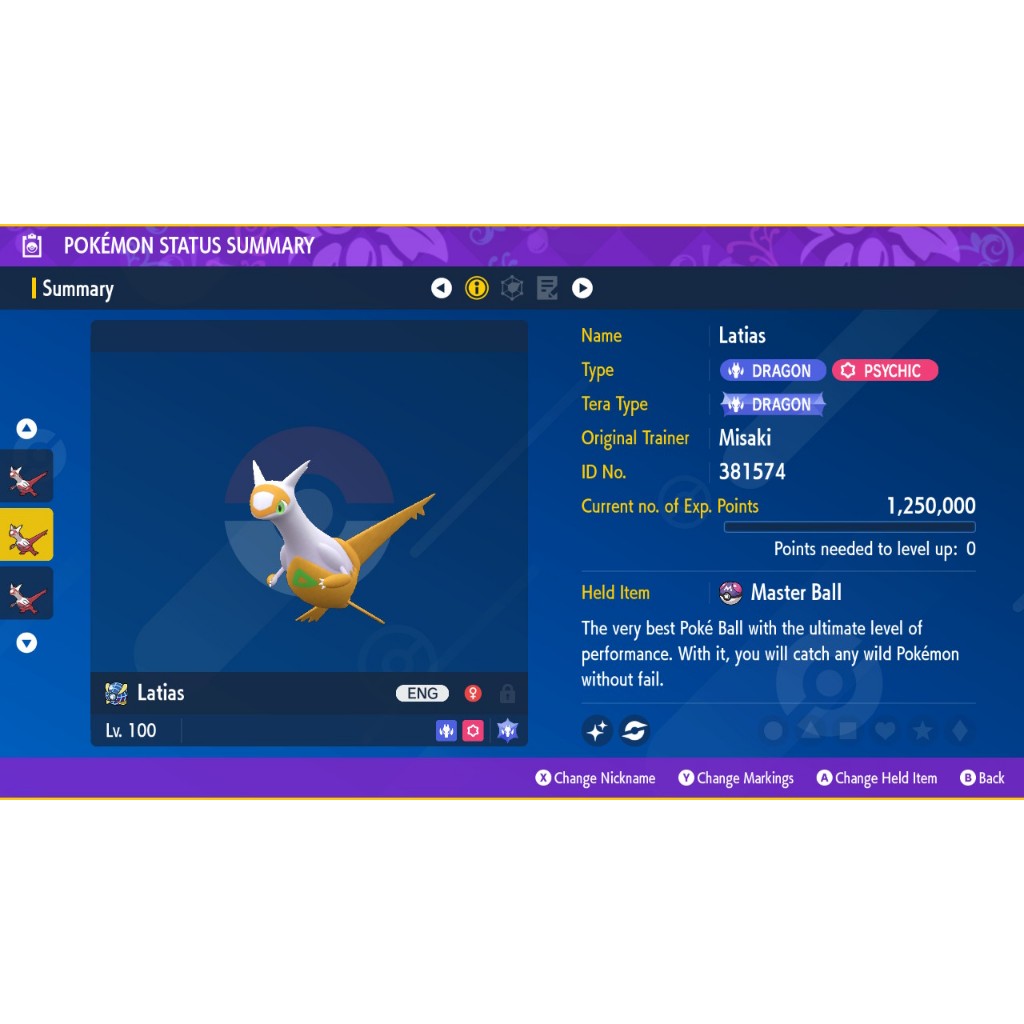 Pokemon Scarlet & Violet Shiny Latias Full Ev Trained | Shopee Malaysia