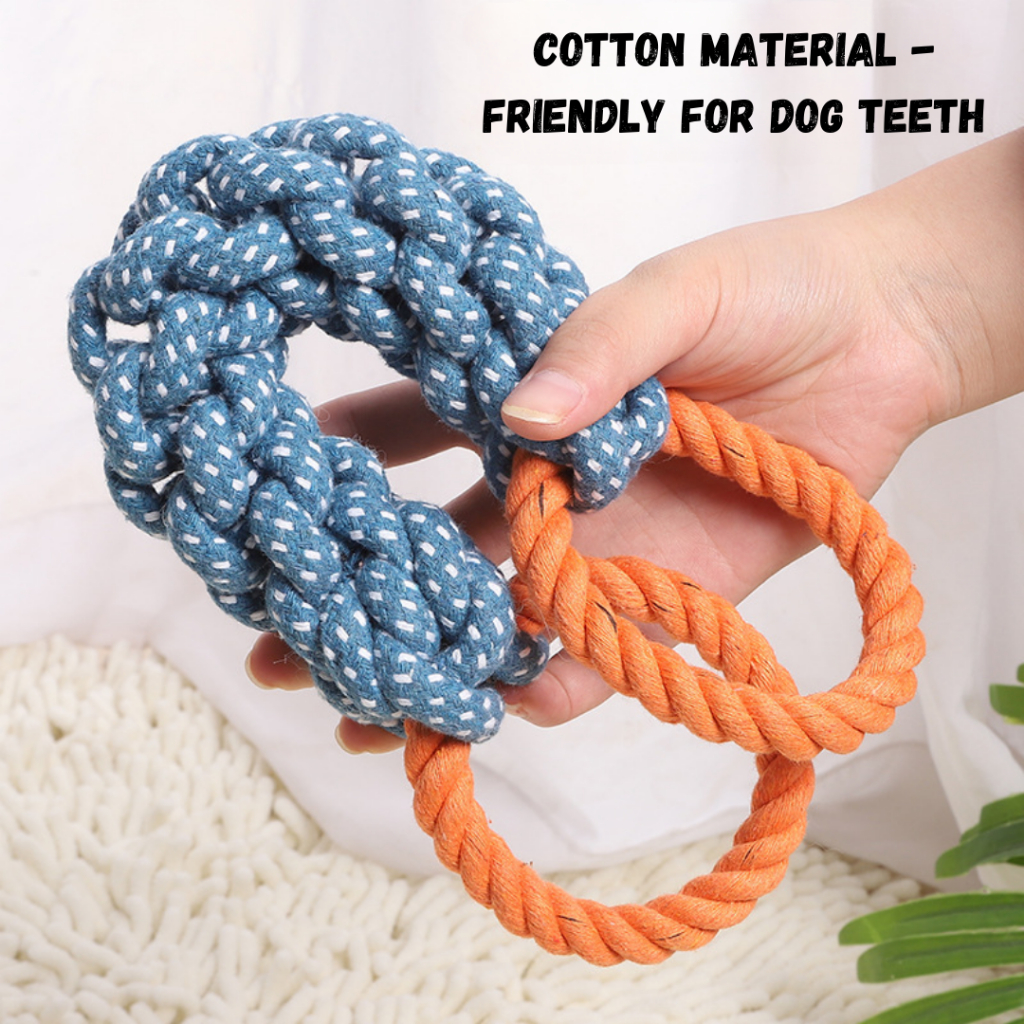 Cotton Rope | Dog Toy | Dog Molar Rope | Teeth Cleaning Bite Resistant ...