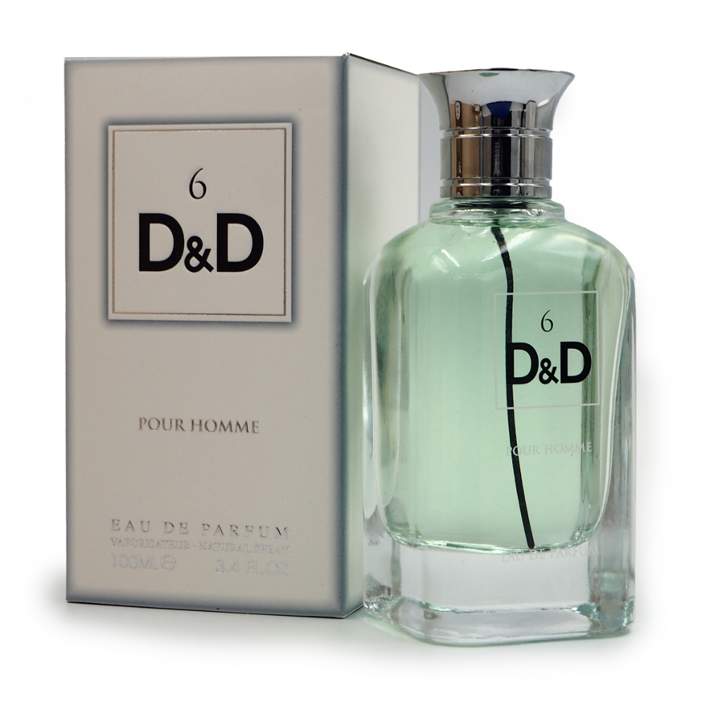 6 D&D Pour Homme 100ml Eau De Parfum for Him by Fragrance World