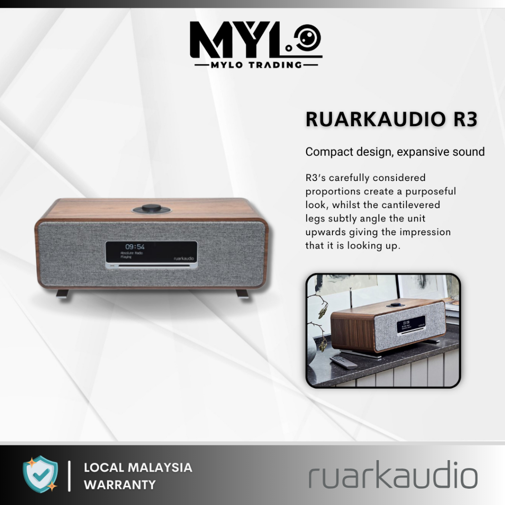 ( Ruark Audio ) Ruarkaudio R3 Compact Music System - Rich Walnut Veneer ...