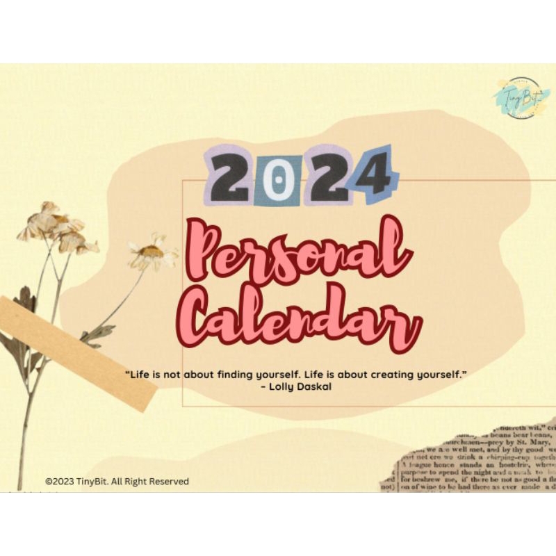 2024 PERSONAL CALENDAR [PDF] Shopee Malaysia