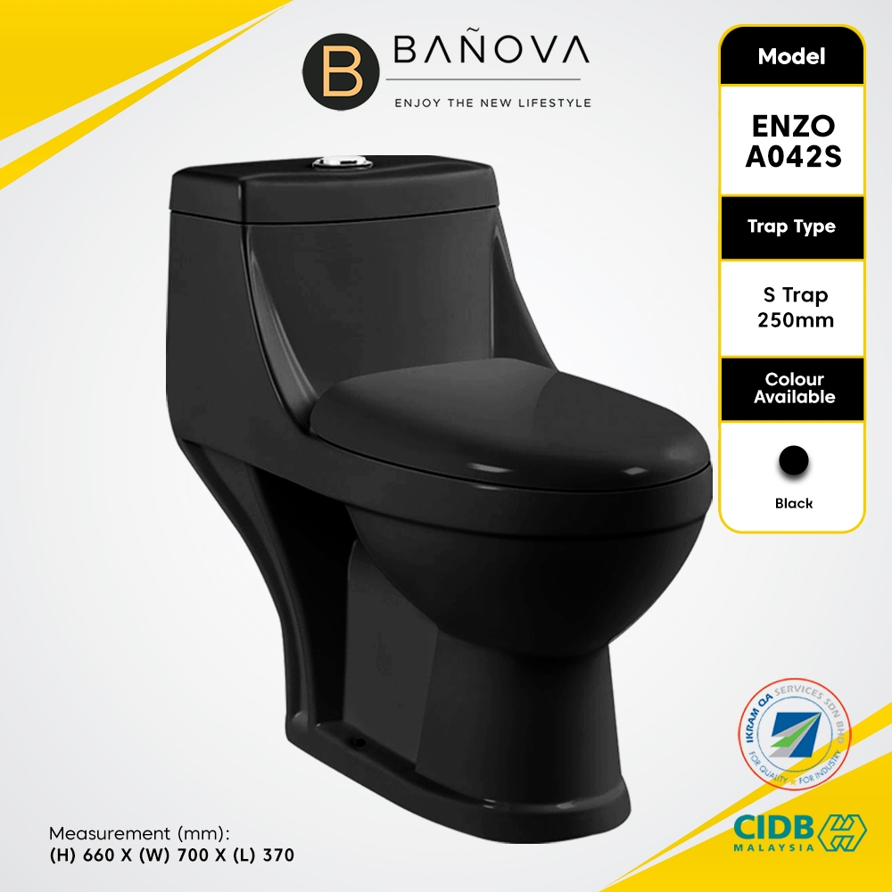 [Limit to 1 Unit Per Order] BANOVA One Piece ENZO-A042 WC Toilet Bowl S ...