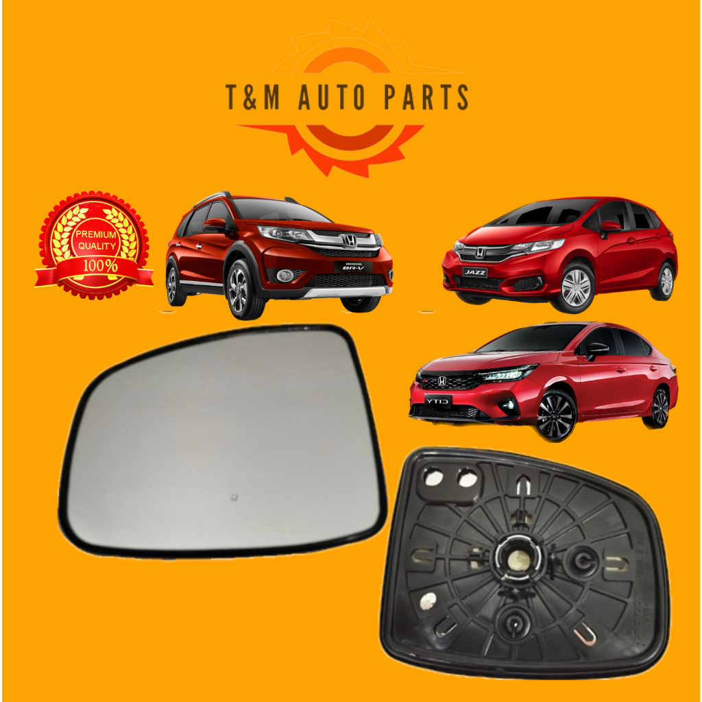 Heated Right Door Mirror Glass For Honda Jazz 2008-2015 – Clip-On Replacement