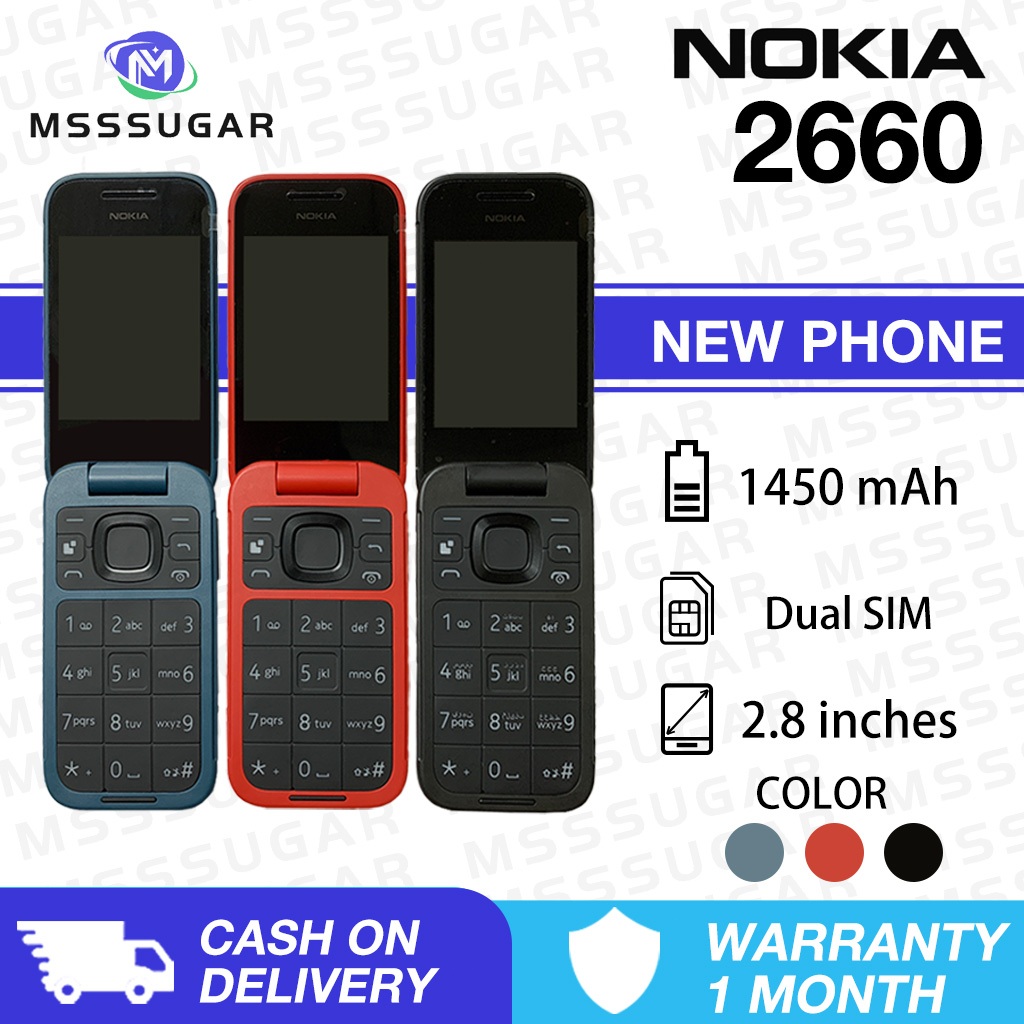 HP Nokia 2660 Flip Phone 2G Dual SIM Big Speaker Feature Phone | Shopee  Malaysia