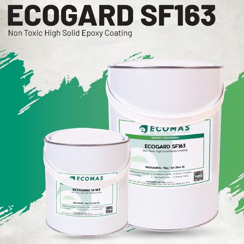 ECOGARD SF163 (5KG / 1KG SET) NonToxic Colored Epoxy Coating for Fish