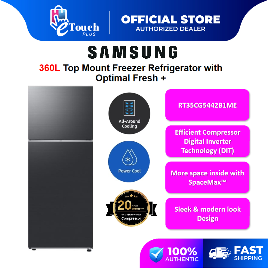 Samsung RT35CG5442B1ME 360L Top Mount Freezer Refrigerator with Optimal ...