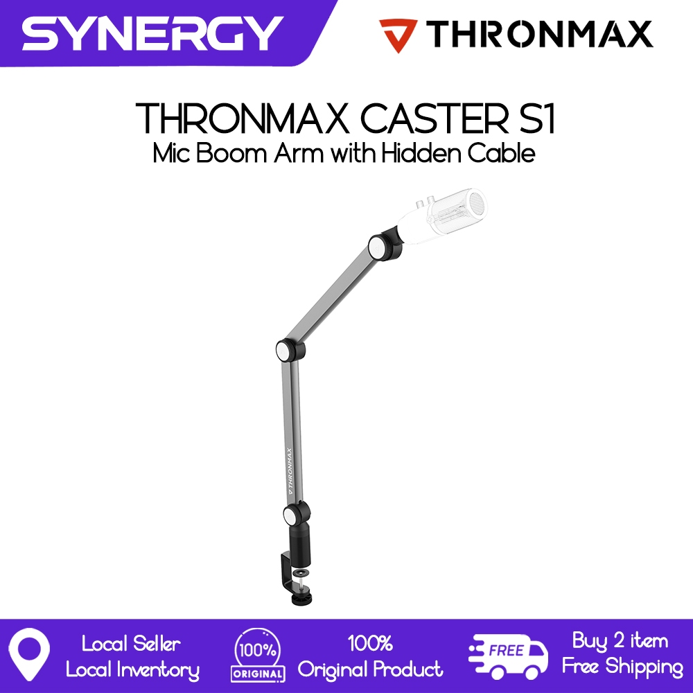 Thronmax Mic Boom Arm Caster S1 with Hidden TypeC Cable Shopee Malaysia