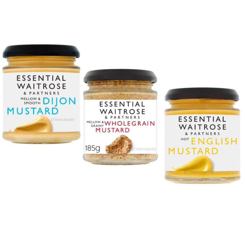 Essential Waitrose, English, Wholegrain & DIJON Mustard’s 180g Shopee