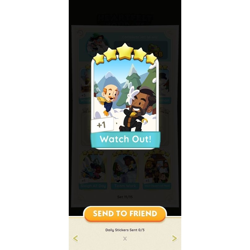 MONOPOLY GO 5 STAR STICKER (Watch Out!) Shopee Malaysia