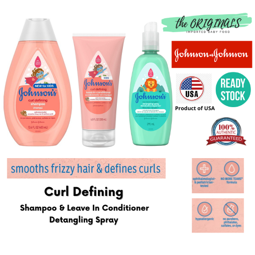 READY STOCK, Johnson's Baby, Kids Curl Defining Shampoo 400ml / LeaveIn Conditioner 200ml