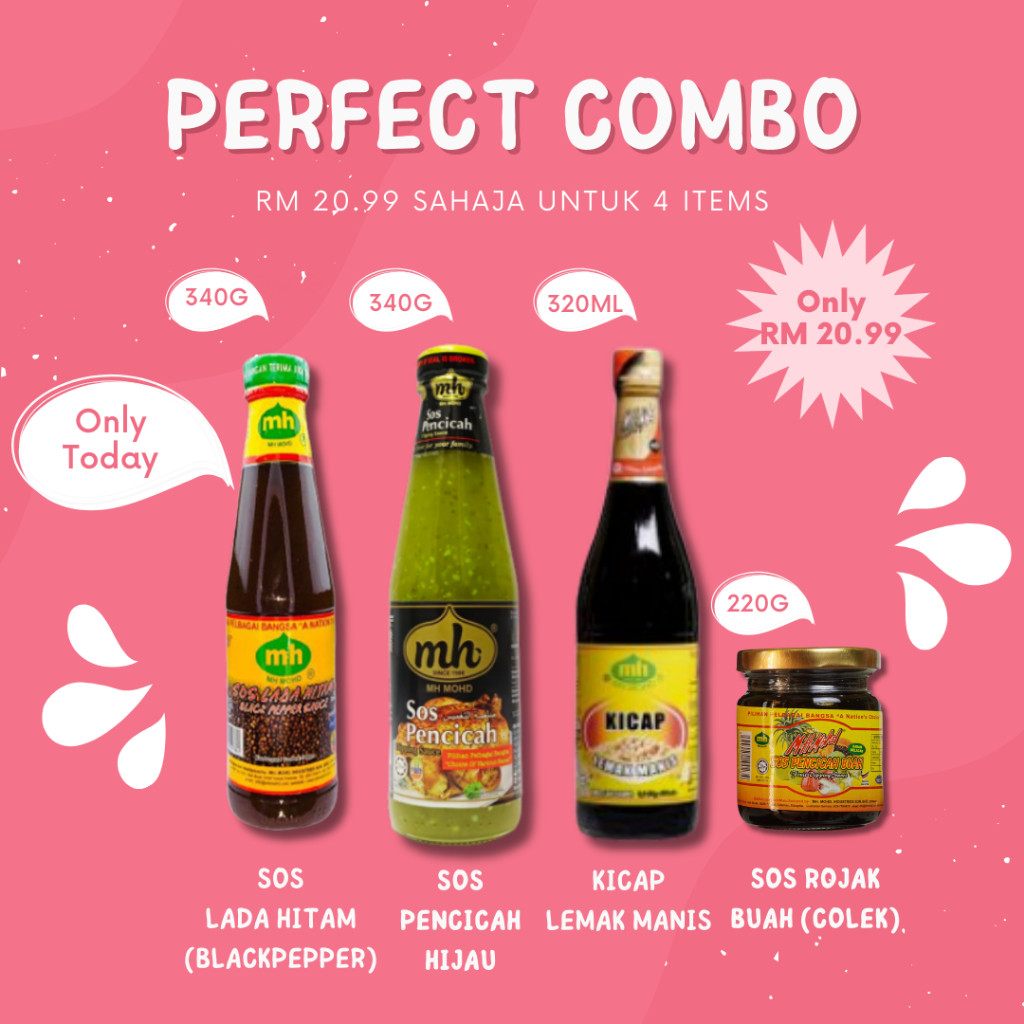 COMBO 4 (SOS LADA HITAM, SOS PENCICAH HIJAU, KICAP LEMAK MANIS, SOS ...