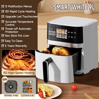 OOKAS Air Fryer 6L, 8L, 9L, 10L Machine Control Touchscreen Digital Display  Microwave Oven Oil-Free Oven For Baking