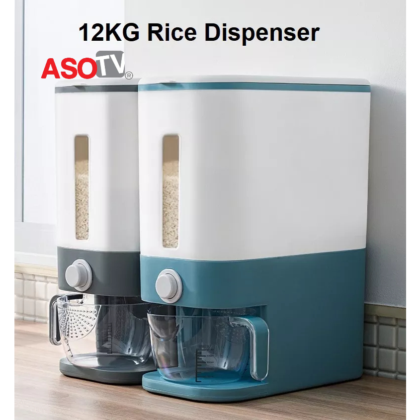 ASOTV® 12KG Automatic Rice Dispenser with Rinsing Cup 0209 | Shopee ...