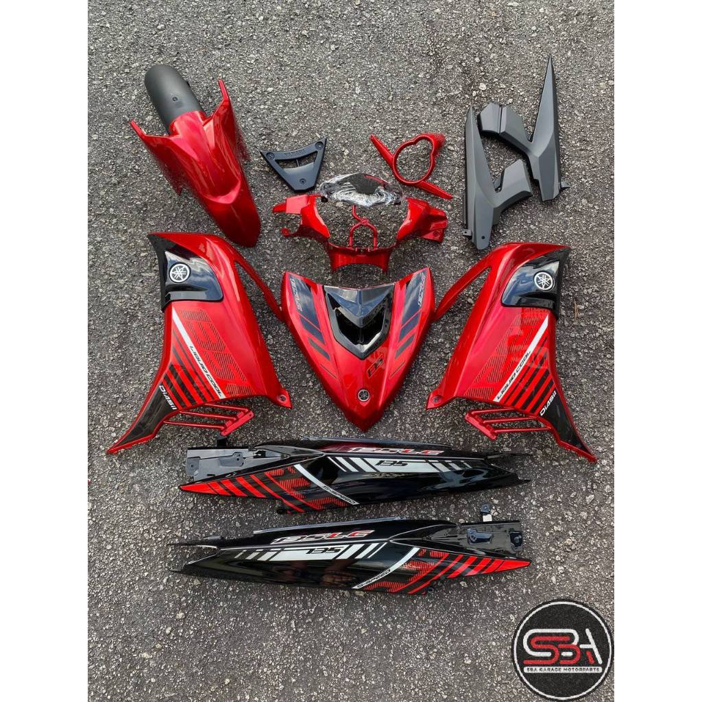 Coverset Bodyset Yamaha Lc Lc V V Dr Red Batman Merah Stripe