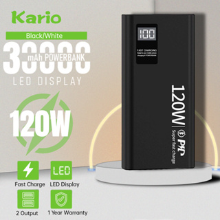 QOOVI Power Bank 30000mAh External Battery Capacity PD 65W