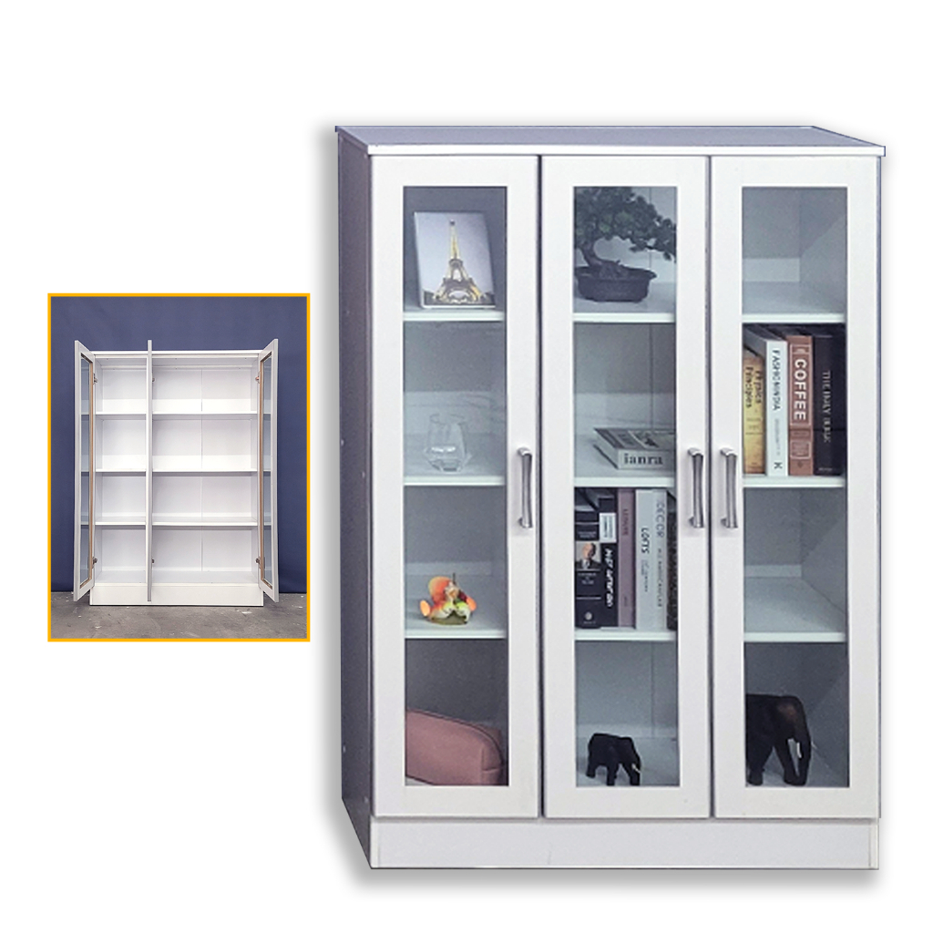 CLASSIC 3 Door Display Cabinet Glass Cabinet Display Rack Book Rack ...