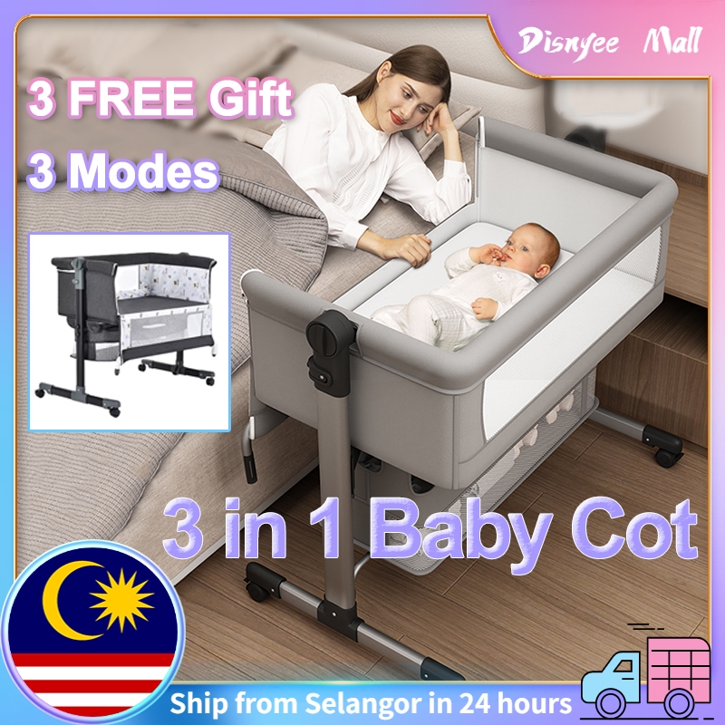 Baby Cot Bed Baby Side Bed Foldable Baby Cradle Bed Portable Baby Crib