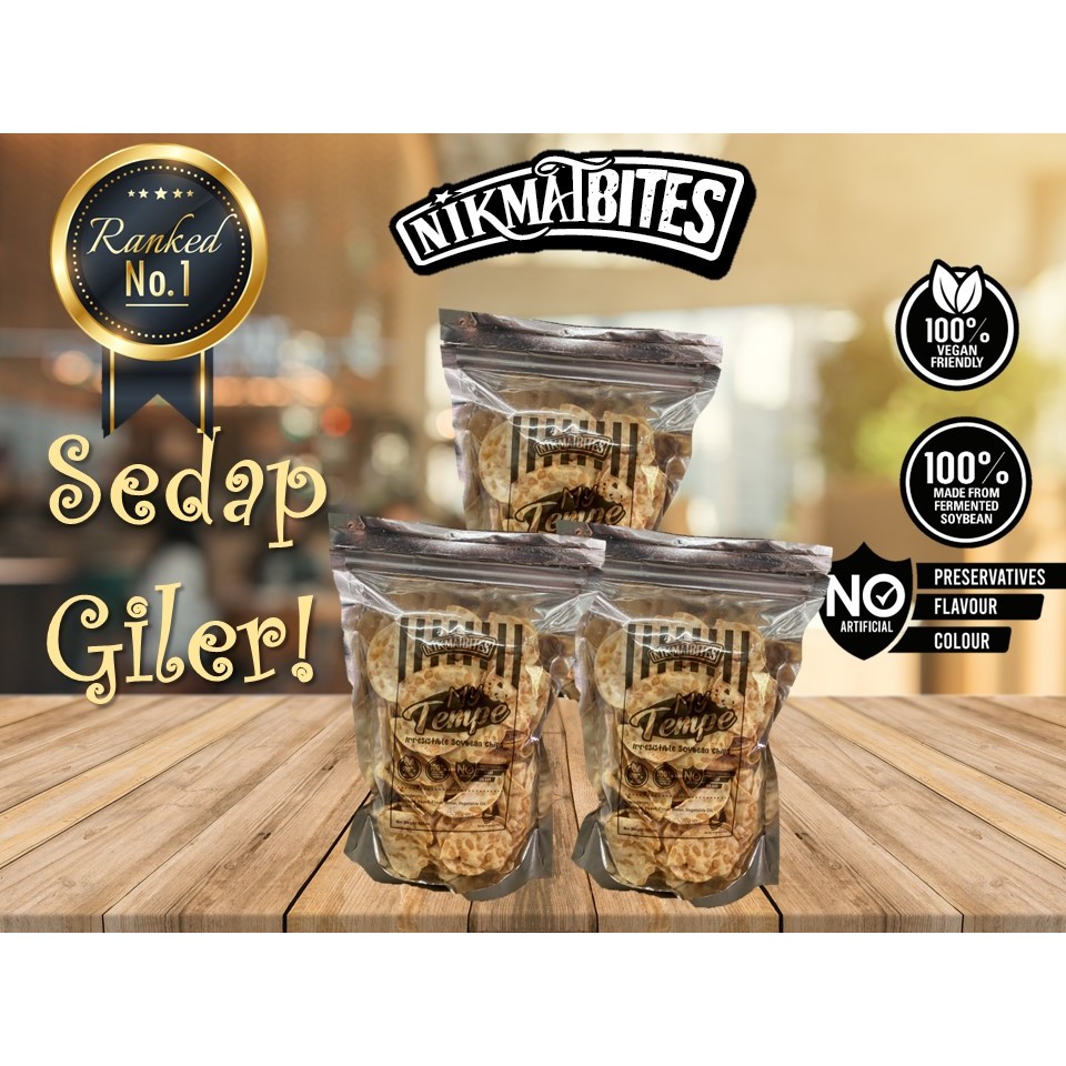 NIKMATBITES Tempeh Wholesale 3pack ( Free shipping ) Sedap Giler Giler Buatan Malaysia Soybean