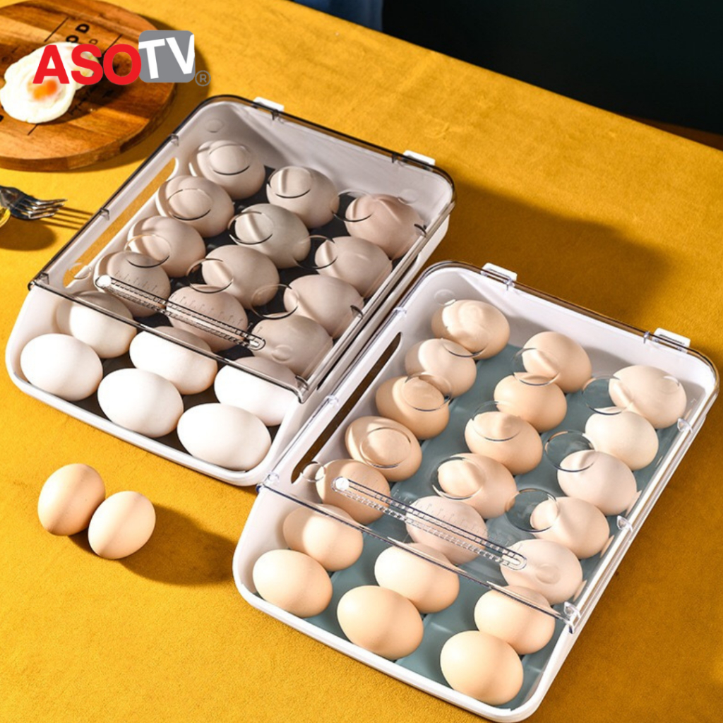 ASOTV® 18 Grids Egg Drawer Storage Box Container 0260 Bekas Telur Egg ...